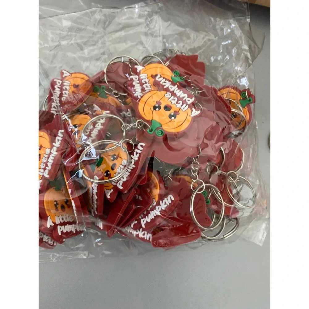 Lot of 50 Cute Pumpkin Keychains A Little Pumpkin Kawaii‎ Halloween Party Favor